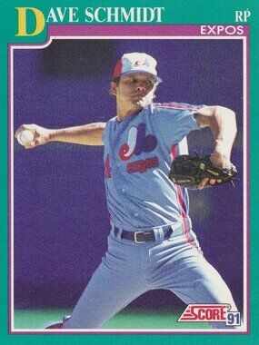 Dave Schmidt - Score '91 MLB Baseball Card